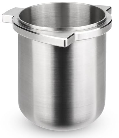 FIRJOY 53.3mm Dosing Cup - Fits Breville 54mm Portafilters (Stainless Steel-Silver)