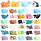 34 Pcs Kabelschutz Tiere, Kabelschutz Niedlichen Tierbeißen, Kabelbruch Schutz Tiere Kabel Silikon Protector Tiereschützen Handy Kabelschutz Niedlicher Tierform Cable Protector Organizer Geeignet