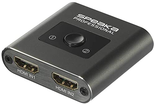 Speaka Professional SP-HSW-231 2 Port HDMI Switch UHD 8K @ 60Hz, UHD 4K @ 120Hz