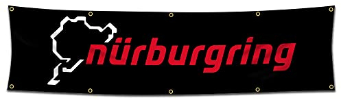 Nürburgring-Flagge, Rennwagen-Banner mit 10 Messingösen, für Garage, Geschäft, Wanddekoration, Flaggen