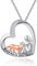 Hund Kette Halskette 925 Sterling Silber Cocker Spaniel Anhänger Hund Rose Gold Hund Schmuck Herzen Pfotenabdrücke Geschenk für Frauen Mädchen…
