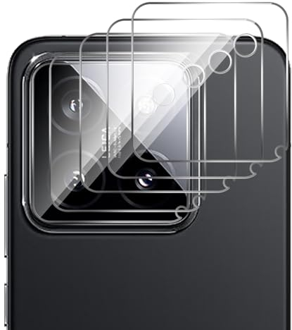 GIOPUEY [Ultra Thin 4 Pack Camera Lens Protector Compatible with Xiaomi 14, HD Tempered Glass Camera Protector for Xiaomi 14