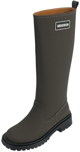 XINXINIO Stivali alti da equitazione in pelle da donna, grigio., 37 EU