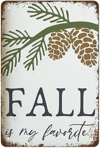 Herbst ist mein Lieblings-Vintage-Metallschild, Herbst-Herbst-Schild, Vintage-Wanddekoration, lustiges Aluminium-Poster, Blechschild, Dekorationen für Zuhause, Bar, Kneipe, Café, Bauernhof, Zimmer,