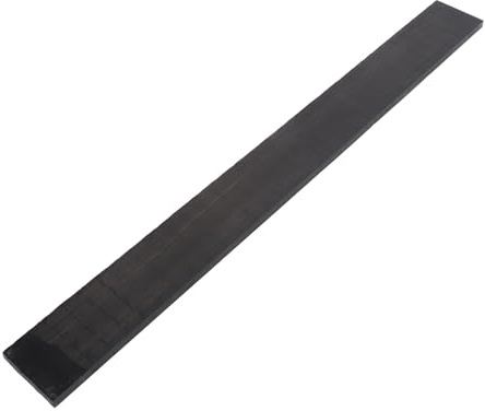 Griffbrett aus Ebenholz, Glänzende Oberfläche, Lange Lebensdauer, Ersatzteil, E-Bass und Gitarre (BLACK)