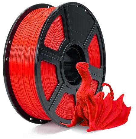 FLASHFORGE ASA Filament 1,75mm, Anti-UV ASA 3D-Drucker-Filament, Maßgenauigkeit+/-0,02mm, hitze- & wetterbeständiges ASA 3D-Filament, perfekt für den Druck von Funktionsteilen im Freien (Rot)