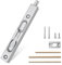 MOSECYOU Flush Bolt French Door Lock, 6” Bolt Latch for Double Doors, Flip Lever Mechanism, Satin Nickel Finish, 1 Pack