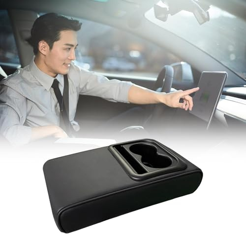 Car Armrest Pad | Auto Center Console Armrest | Arm Rest Cushion Pads | Auto Armrest Cushion Pads | Car Centre Console Armrest Pad With Cup Holder | For Trucks, Car, Sedans