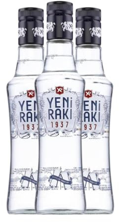 Getränke und Mixer Yeni Raki Original 1937 Drittel-Liter-Flasche 35 cl (Karton mit 3 Drittel-Liter-Flasche von 35 cl)