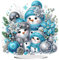 Starnearby DIY Diamond Painting Weihnachten Tisch Deko, 5D Diamant Painting Weihnachten Neu, Diamond Painting Winter Stehend Kunst Set für Anfänger Hausgeschenk Deko (Schneemann 1)