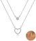 GEMAURA Layering Halskette Damen 14K Vergoldet Goldkette Hypoallergene Doppel Silberkette 925 Silber mit Anhänger Schmuck für Frauen