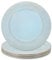 sourcing map Lot de 10 assiettes de présentation vintage en vrac, 33 cm en plastique avec perles pour assiettes plates, chargeur rond pour fête de mariage, événement, décoration de table, aigue-marine
