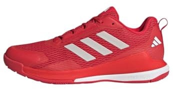 adidas Men's Novaflight 2 Indoor Schuh Pure Ruby/Zero Metalic/Cloud White 48