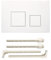 ACESOME Push Plate Toilet Cistern Replacement Parts, Flush Plate Fit for sigma01 sigma10 sigma20 sigma21 sigma30 sigma50 sigma60, ABS Dual Flush Plate Compatible with geberit with Button (White)