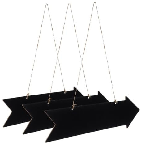 Warmhm 3pcs Holz Pfeile Zeichen Hängende Tafel für Home Decor Party Hochzeit Directional Nachricht Bord