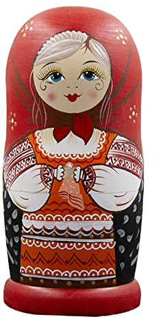 Courtieyeardceastea 7 Pieces Handmade Russian Nesting Wooden Dolls Matryoshka Birthday Toys Gifts