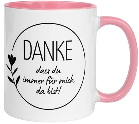 Danke Dankeschön Tasse | Danke dass du immer für mich da bist | Danke für Alles Geschenk Tasse mit Spruch | Lieblingsmensch - Herzensmensch | Dankesspruch Danksagung