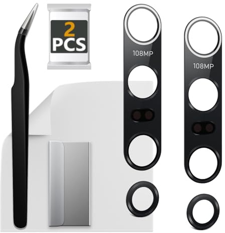 ExtKry 2 Pack Kamera Glas für Xiaomi Mi 10 Pro 5G M2001J1G | Kamera Glas Original Qualität Camera Glass Kameraschutz Kamera Linse Ersatz Rückseite HD mit Reparatur Set.