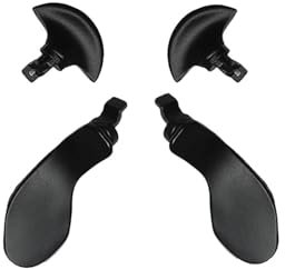 4PCS Metal Back Paddles for PS5 DualSense Edge Controller, Replacement Rear Paddles for PS5 Dualsense Edge Controller Rear Parts,Interchangeable Metal Rear for PS5 Dualsense Edge Controller, Black