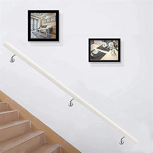 Rutschfestes weißes Holz-Set für Innen- und Außentreppen, Stützstange für Dachboden, Villen, Korridor, 0,3 m und 6 m Länge