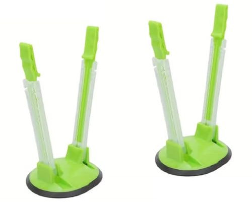 2 Pcs Bag Holders for Meal Prep,Plastic Bag Holder,Bag Holder,Freezer Bags Holder Stand,Food Bag Holder Stand,Food Storage Bags Clips Stands,Reusable Freezer Bag Racks Holders(Green)
