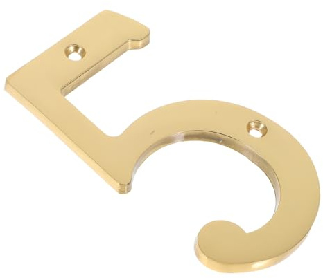 Veemoon Hotel Door Number Plate Brass House Signage Elegant Design for Street Address