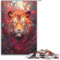 Puzzle für Erwachsene, 1000 Teile, Farbtiger-Puzzle, anspruchsvolles Spiel mit passendem Poster und Quizblatt (Größe 38 x 26 cm)