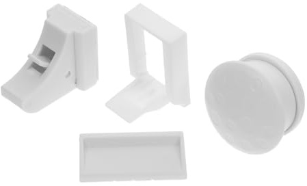 Unsichtbares Schrankschloss für Schubladen, Abs, Weiß | Magnetische Sicherheitslösung, zur Montage ohne Bohren, für Badezimmer und Stauraum