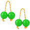 Uhidka 1 Paire D'Aslatua Shakers, Instrument à Billes Rythmiques, Shaker Africain, Instrument de Hochet Vert