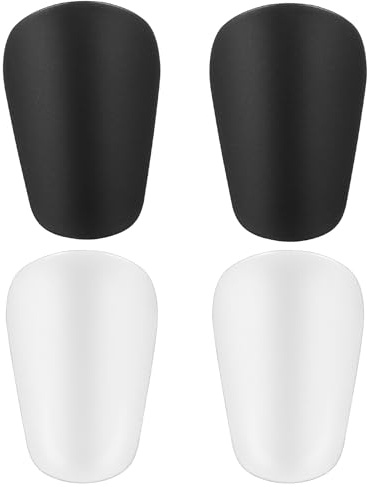 Okeno Select 2 Paar Schienbeinschoner Kinder Fussball, Kleine Schienbeinschoner Fußball Herren Jugendliche Erwachsene, Schienbeinschutz Fussball Kinder, Mini Shin Pads Football (Weiß, Schwarz)