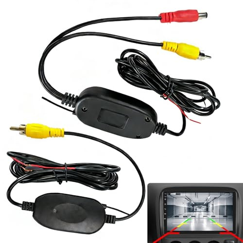 Système de Transmission et Réception sans Fil de 2,4 GHz pour Les Signaux vidéo RCA, pour la Caméra de Recul et Le Moniteur dans la Voiture, Caméra de Recul de Voiture d’Assistance au Stationnement