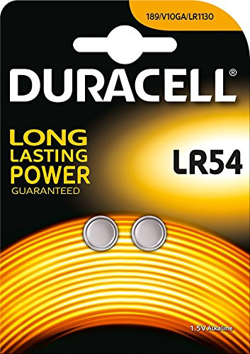 Duracell LR54 Alkali-Batterie 1,5 V – Batterien (Alkali, Knopf/Münze, 1,5 V, Silber, 3 mm, 1,2 cm)