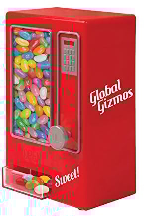 Global Gizmos Distributeur de bonbons rétro 50800 pour enfants, pas besoin de piles
