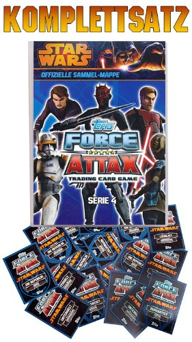 FA4 - Spar 13 - Komplettsatz ALLE 240 Karten+Sammelalbum - Star Wars Force Attax - Serie 4