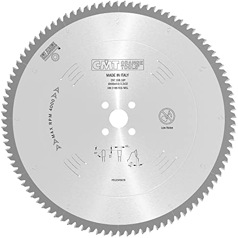 CMT Orange Tools Kreissägeblatt HW 400 x 3,8 / 3,2 x 32 Z=108 TCG - 297.108.16P - für eisenfreies Material, Plastik und Laminat