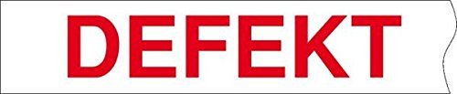 LEMAX® Klebeband DEFEKT, weiß/rot, Polypropylen, selbstklebend, 50mm, 66m/Rolle