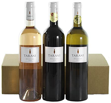 Coffret Bouteille de Vins du Sud-OuestTarani La Trilogie - Vin Rouge Vin Rosé Vin Blanc dans un élégant coffret bouteille à offrir