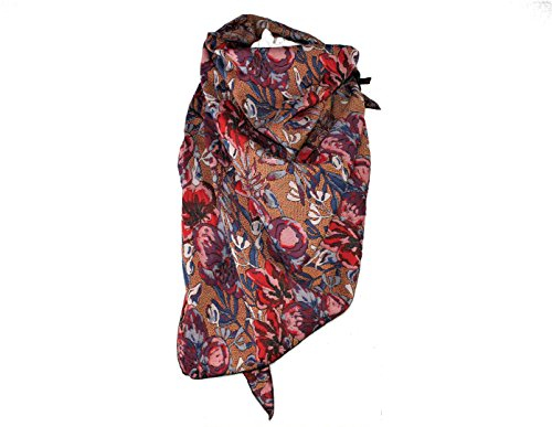 dunkle design Dreieckstuch Strick Feinstrick XL Floral