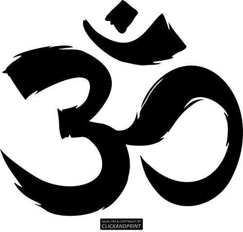 CLICKANDPRINT Aufkleber » Om Zeichen, 40x35,5cm, Schwarz • Wandtattoo/Wandaufkleber/Wandsticker/Wanddeko/Vinyl