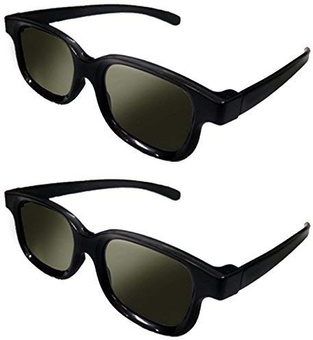 RealD Technology Lot de 2 lunettes polarisées 3D pour TV/films/cinéma/HD