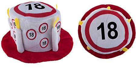 Karneval-Klamotten Hut Geburtstag 18 Jahre Verkehrsschild