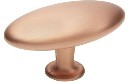 SIRO Möbelknopf Osthrauderfehn, Schlicht, Druckguss kupfer gebürstet matt, 64 mm x 35 mm x 36 mm, 2338-64ZN74