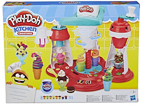 Play-Doh Kitchen Creations Ultimate Swirl Ice Cream Maker Play Food Set with 8 Non-Toxic Colours - Exclusive to Amazon - Amazon Exclusive