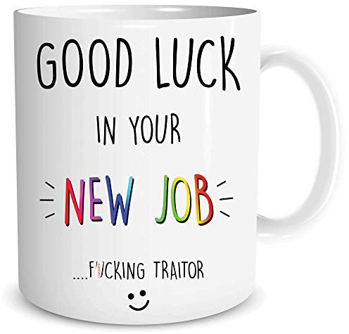 Peachy Antics Tazza da caffè divertente per collega, idea regalo, buona fortuna, nuovo lavoro, collega, lavoro, ufficio, scherzo, WSDMUG1397