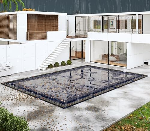 Winter Block Inground Pool Winter Cover, Fits 12’ x 24’ Rectangle, Solid Blue – Superior Strength & Durability, Treated for UV Protection, WC1224RE, 12' X 24'