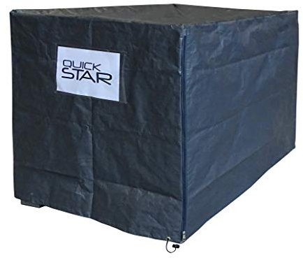 QUICK STAR 2X Gitterbox Abdeckung 125x85x87cm Grau PE Gewebefolie Schutzhülle Abdeckplane Staubschutz Versandtasche