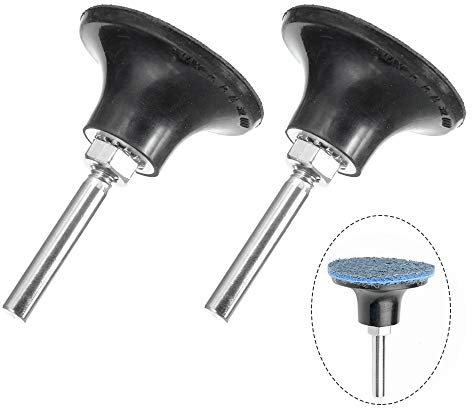 Bestgle 2 piezas de 50 mm Pad Holder soporte de roll Lock Lijado Mandril de pulido Cambio rápido Die Grinder Accesorios con varilla de 6,35 mm para herramienta giratoria lijado pulido