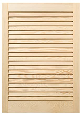 ben+camilla.com Lamellentüren 69,0 x 49,4 cm Holztür Natur mit offenen Lamellen für Regale, Schränke, Möbel | Kiefer Holz unbehandelt