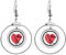 City Paris Frankreich Eiffelturm Liebe Ohrringe baumeln Creolen Schmuck Tropfen Kreis
