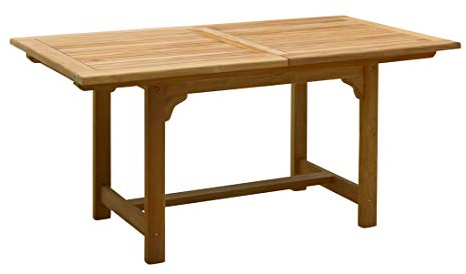LC Wholesaler Teakholz Tisch Riva Ausziehtisch rechteckig 160/220 Esstisch Gartentisch